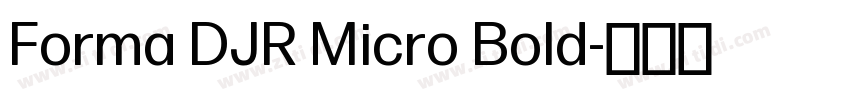 Forma DJR Micro Bold字体转换